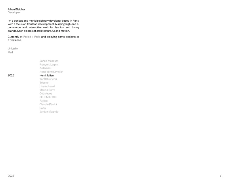 Alban Bleicher • Developer