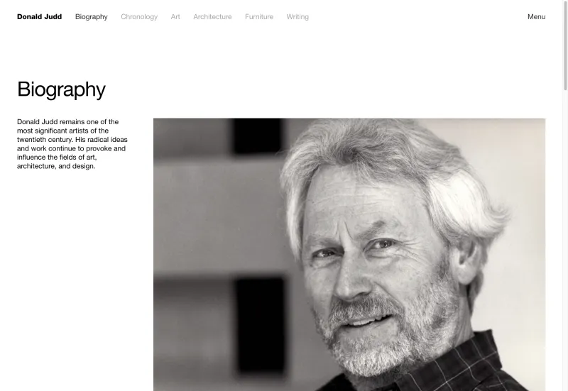 Biography | Judd Foundation