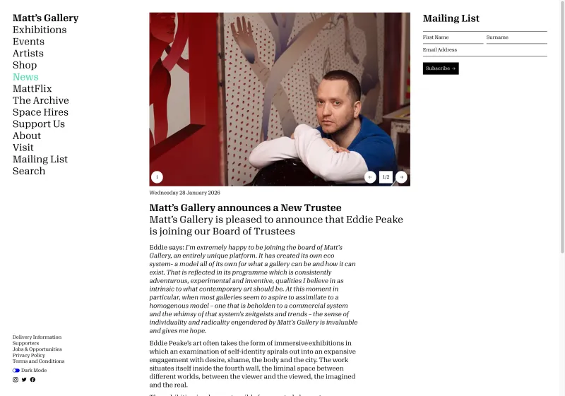 Matt’s Gallery