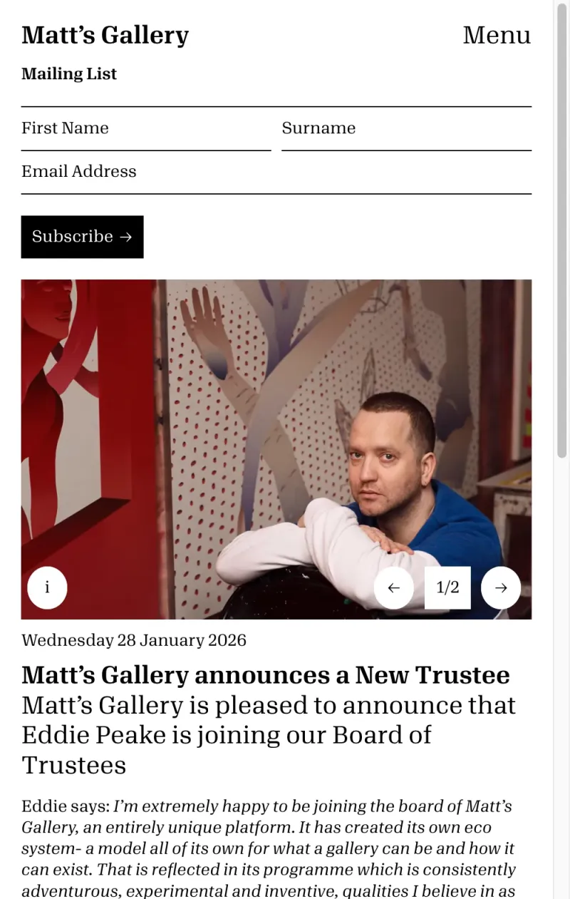 Matt’s Gallery
