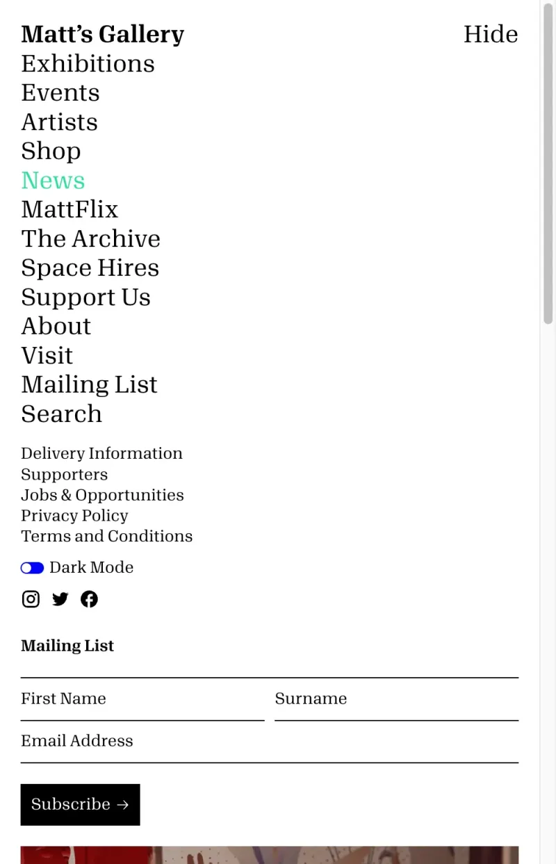 Matt’s Gallery
