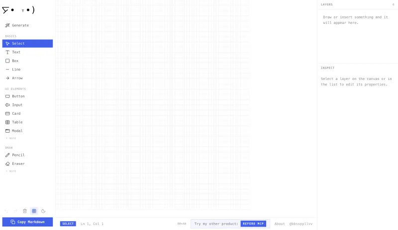 Mockdown — ASCII Wireframe Editor